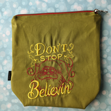 Don't Stop Believing, Santa, small zipper Bag