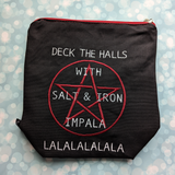 Deck the Halls with Salt and Iron, Supernatural, small zipper Bag