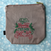 Morning Person on Dec 25th, small zipper Bag