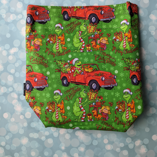 Mean One Christmas Car, small project bag
