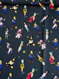 Dragon Anime Girls-Fabric Destash 37" Wide X 36" Tall