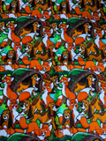 Fox and Hound Friends-Fabric Destash 38" Wide X 38" Tall