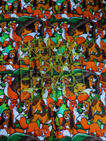 Fox and Hound Friends-Fabric Destash 38" Wide X 38" Tall
