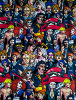 RHPS Sketched-Fabric Destash 56" Wide X 63" Tall