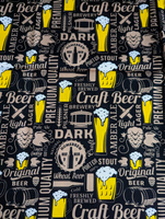 Craft Beer-Fabric Destash 37" Wide X 40" Tall