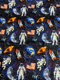 Astronauts-Fabric Destash 21" Wide X 40" Tall