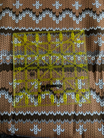 Brown Knit Print-Fabric Destash 54" Wide X 72" Tall