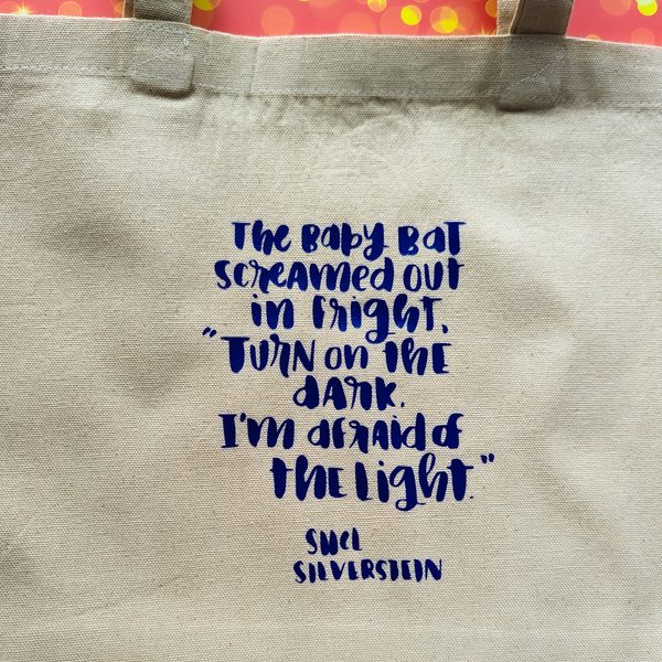The baby bat screamed out in fright, Wide Tote Bag