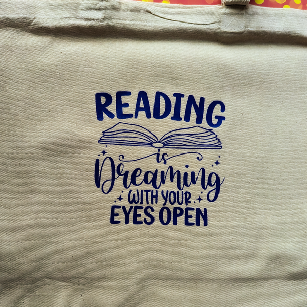 Reading is dreaming with your eyes open, Wide Tote Bag