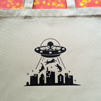 Alien animal abduction, Tall Tote Bag