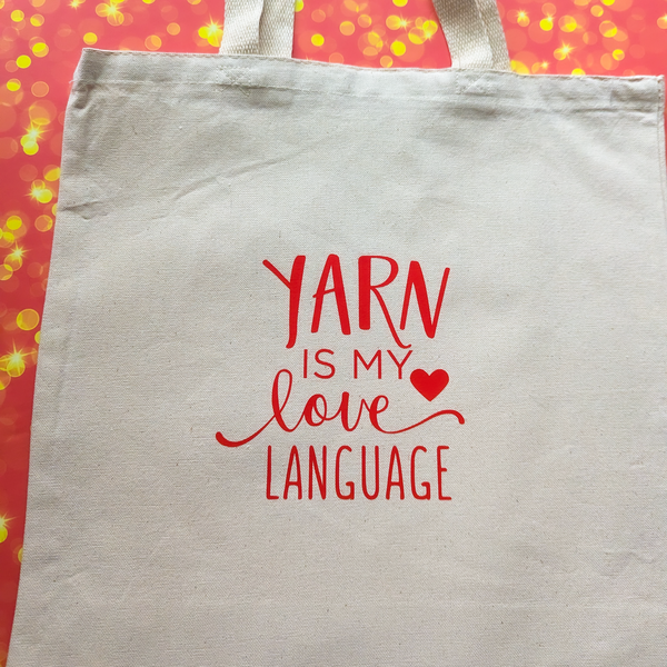 Yarn is my love language, Tall Tote Bag