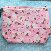 Cupcake with a cherry on top, Jumbo zipper project bag