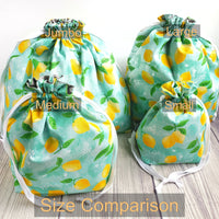 Flower Crown llama bag, small project bag