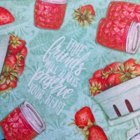 True Friends Preserve Your Heart, Strawberry Jam, small project bag