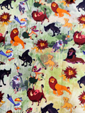 King of the Jungle, Lion -Fabric Destash 24" Wide X 39" Tall