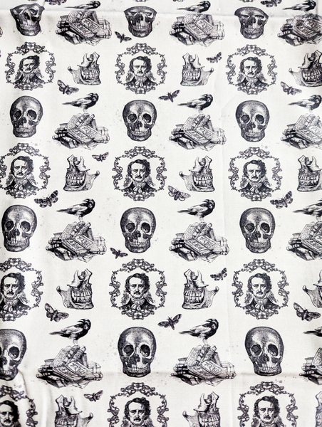 Edgar Allen Poe Icons -Fabric Destash 37" Wide X 38" Tall