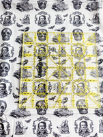Edgar Allen Poe Icons -Fabric Destash 37" Wide X 38" Tall