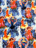 Nouveau Super Heros-Fabric Destash 30" Wide X 50" Tall